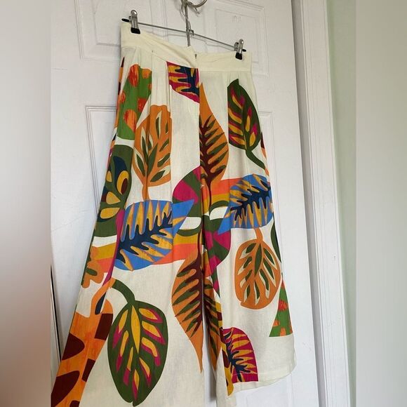 Farm Rio for Anthropologie Cropped Wide-Leg Pants - Picture 2 of 15